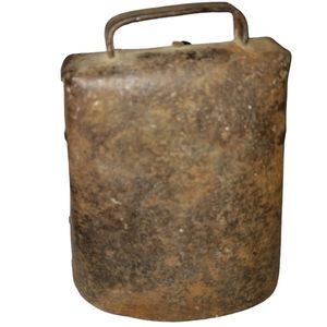 Antique Primitice Wrought-iron Cow Bell 7" Tall x 5.5" Wide Farmhouse Cottage